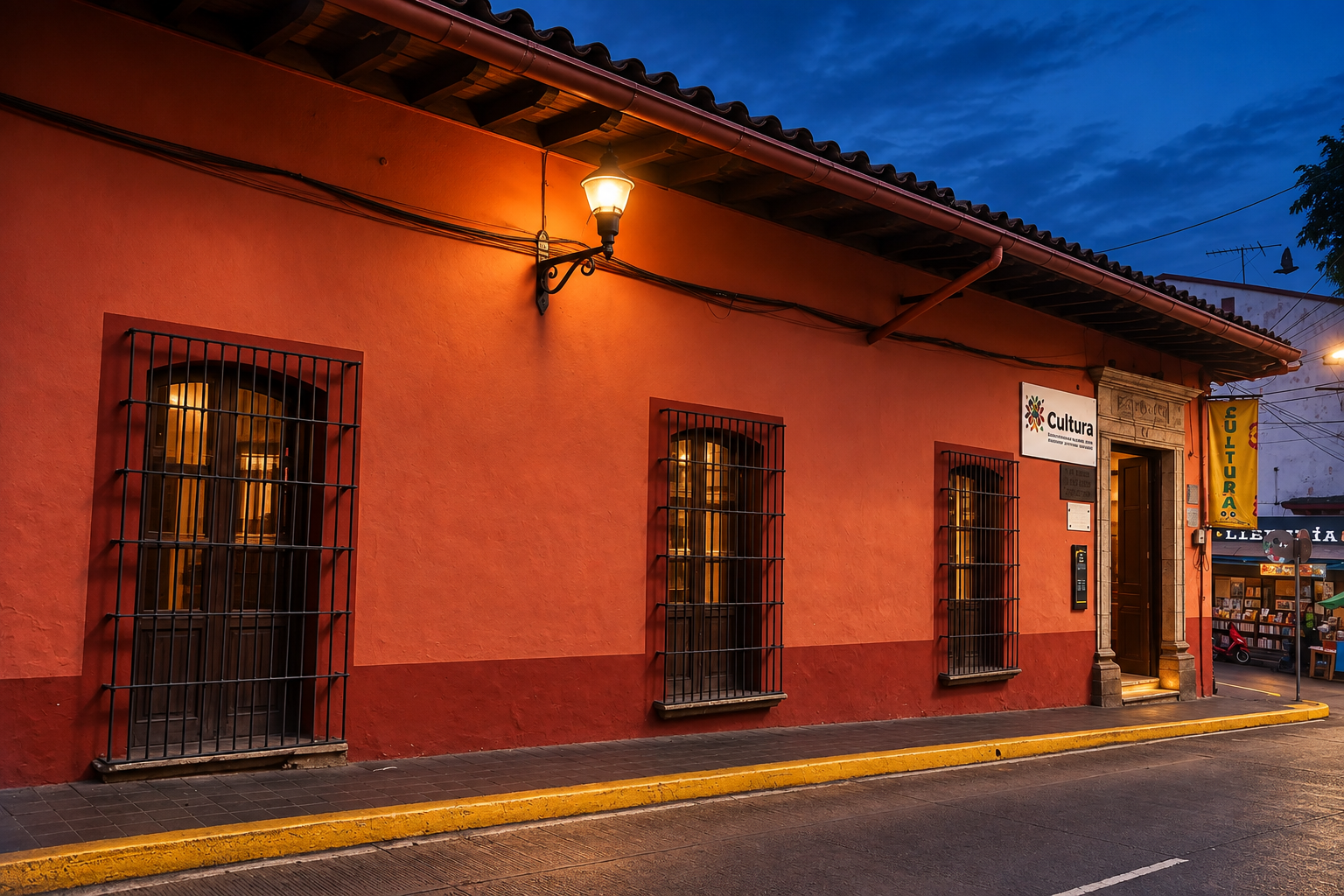 Recreación nocturna de la fachada del Centro Recreativo Xalapeño en Xalapeños Ilustres 31